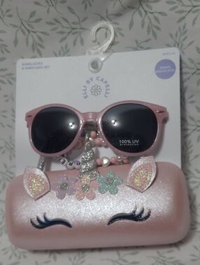 Capelli of New York Pink Kids Sunglasses with Unicorn Case